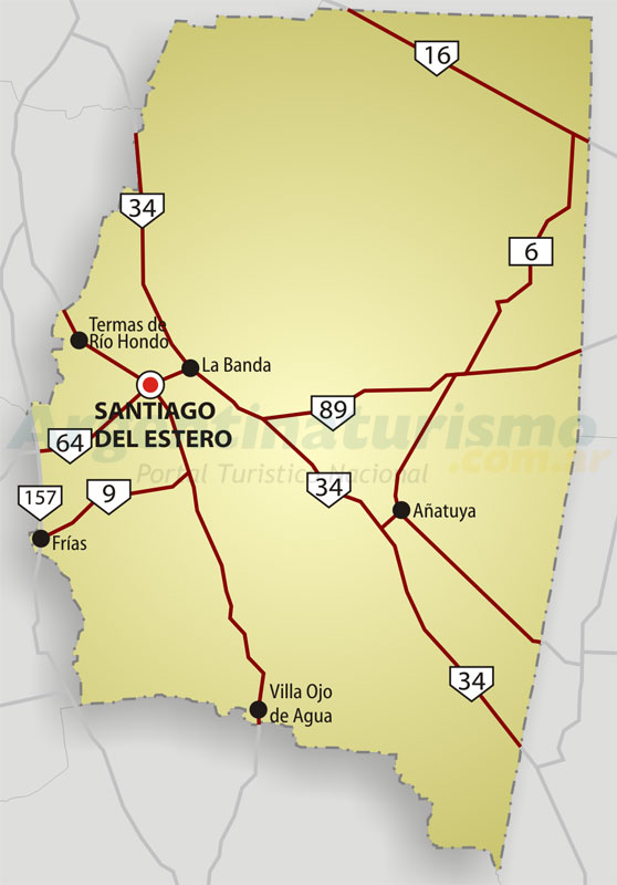 Mapa de Santiago del Estero